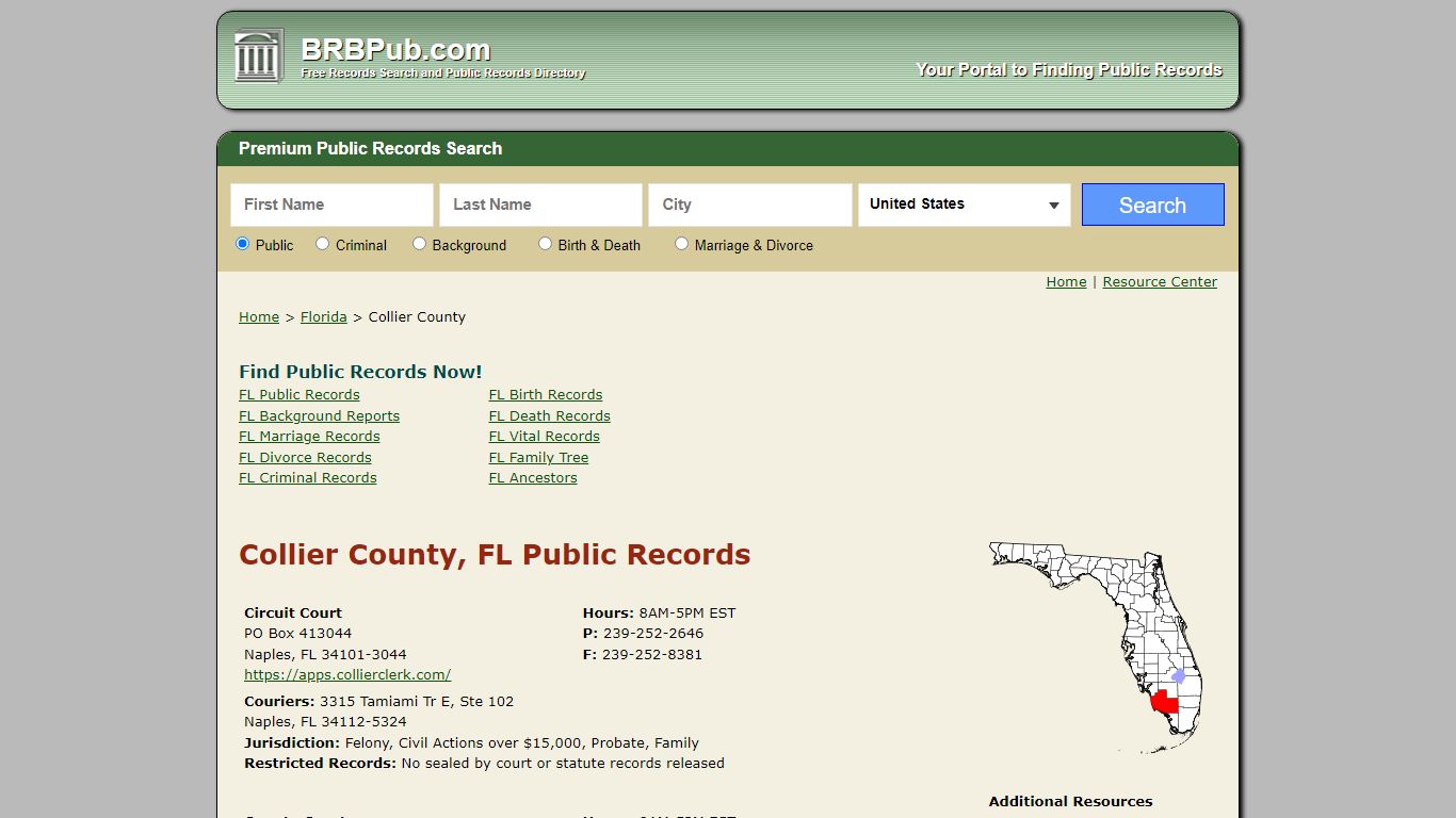 Collier County Public Records | Search Florida Government Databases